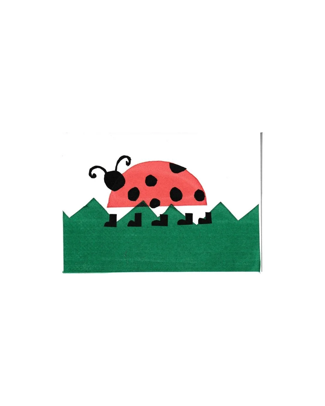 lady bug screen print greeting card