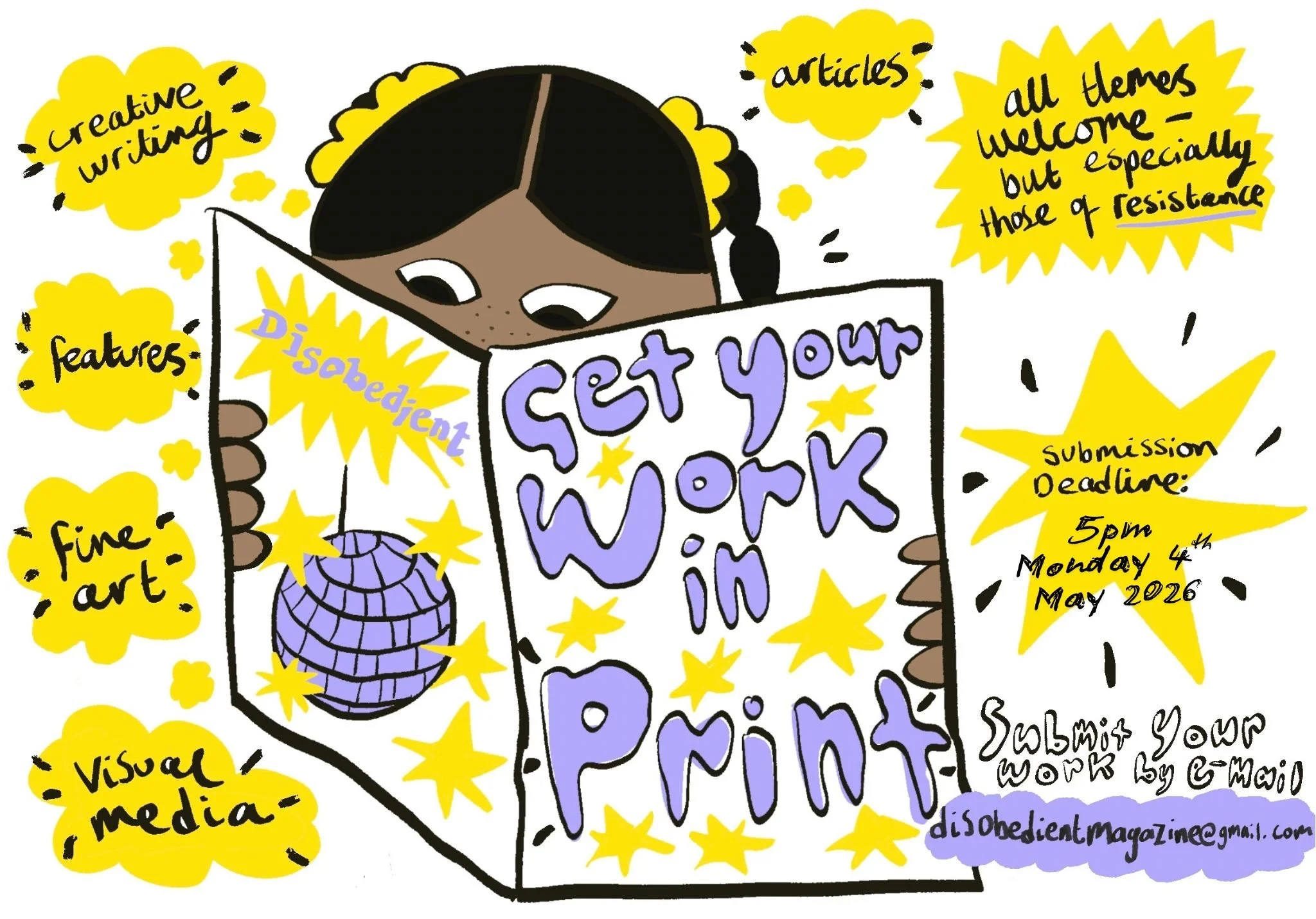 Call for Contributors for Disobedient Magazine©

made on procreate