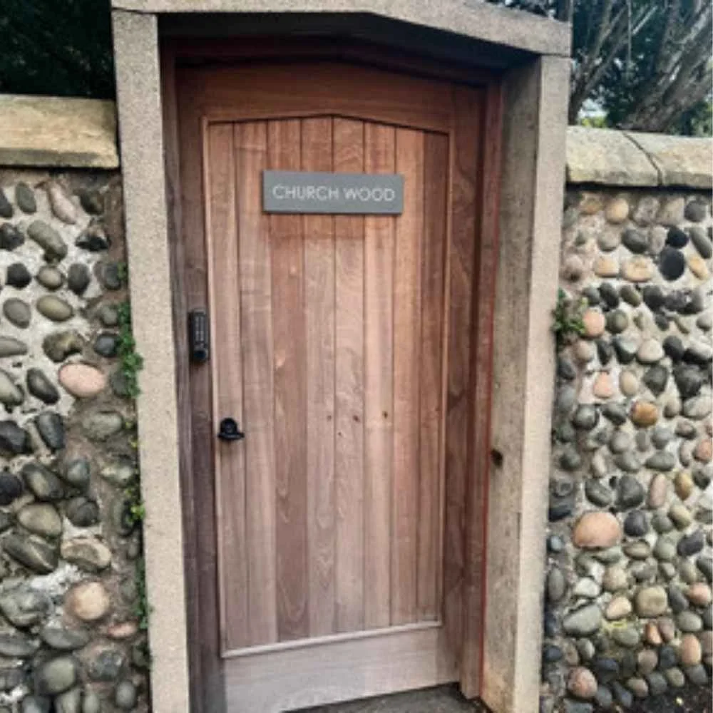 Horizontal Engraved Stone House Sign - customer photo