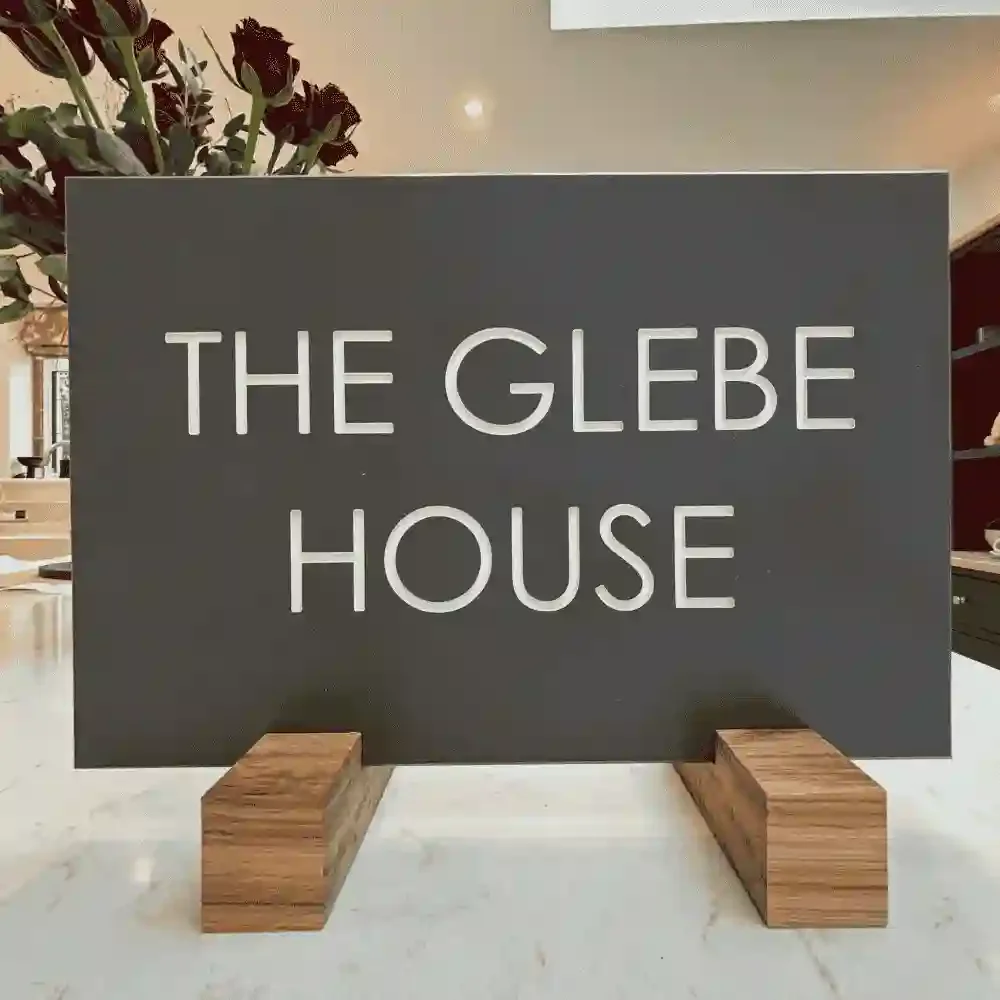 Rectangle Engraved Stone House Sign