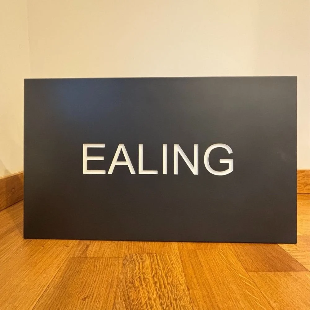 Office Rectangle Engraved Stone Sign Room 2 black