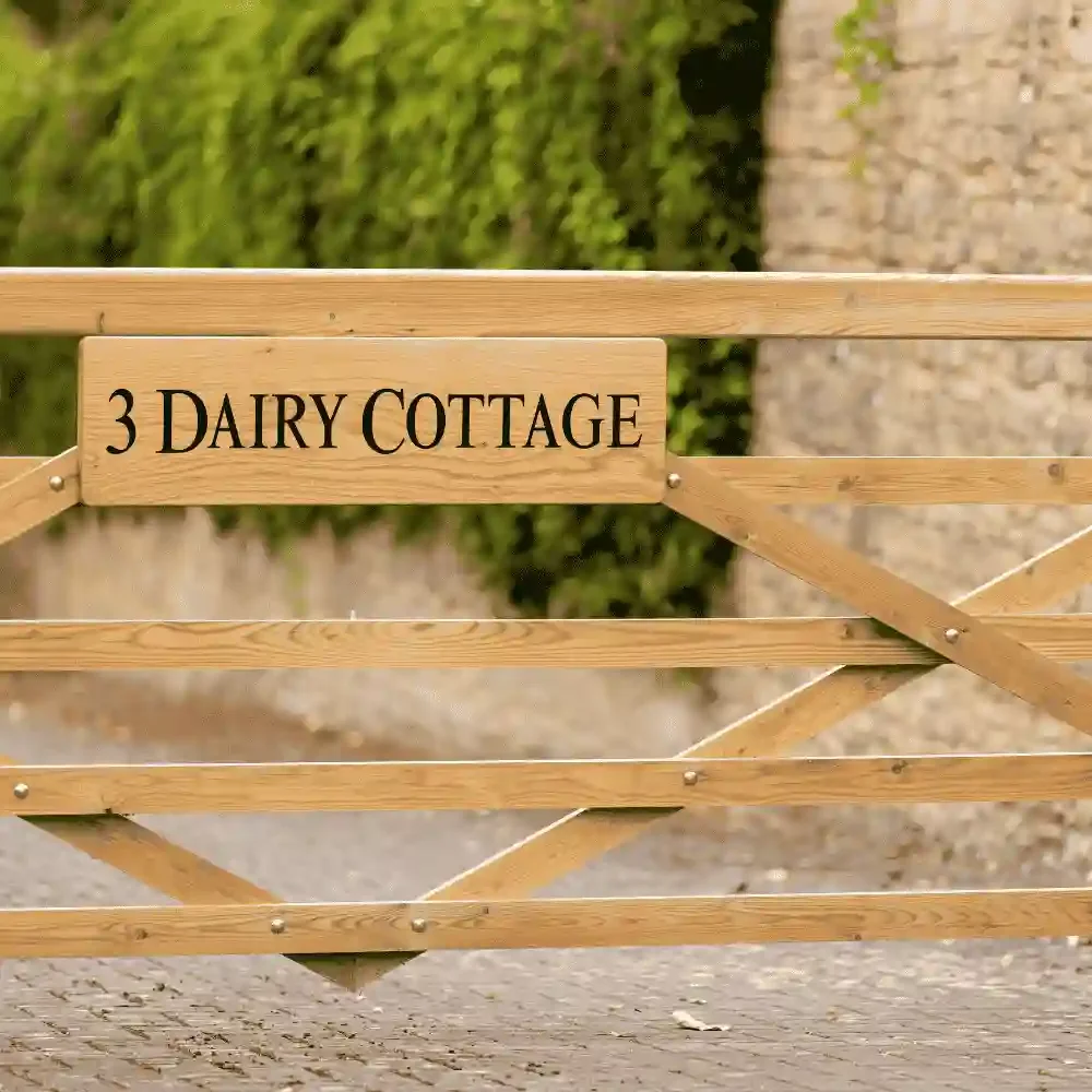 Oak Horizontal Engraved House Sign