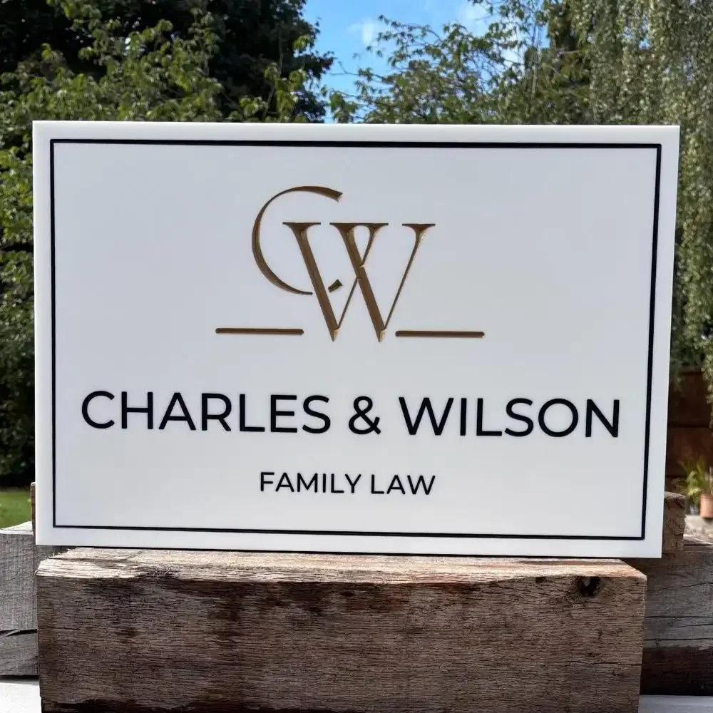 Office Rectangle Engraved Stone Signage