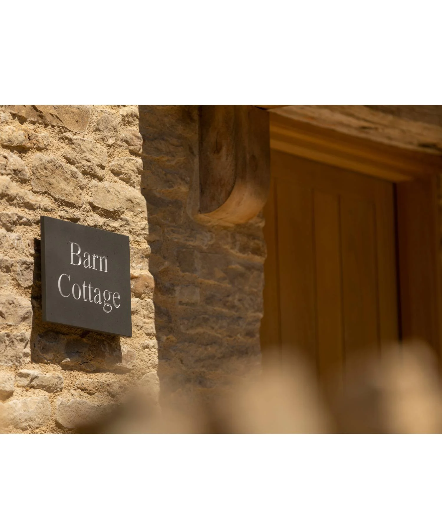 Stone Engraved House Sign - Barn Cottage