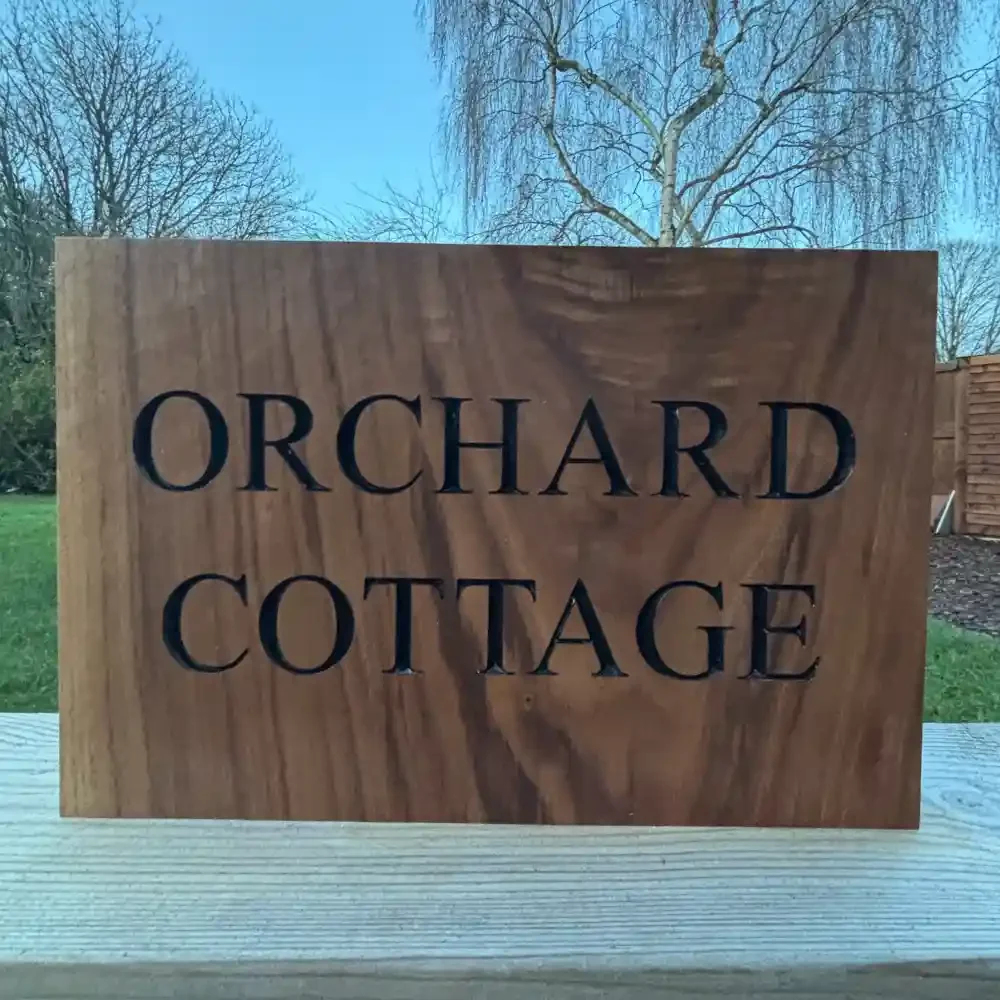 Walnut Rectangle House Sign