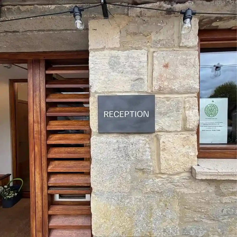 Office Rectangle Engraved Stone Sign - Ernest Cook Trust