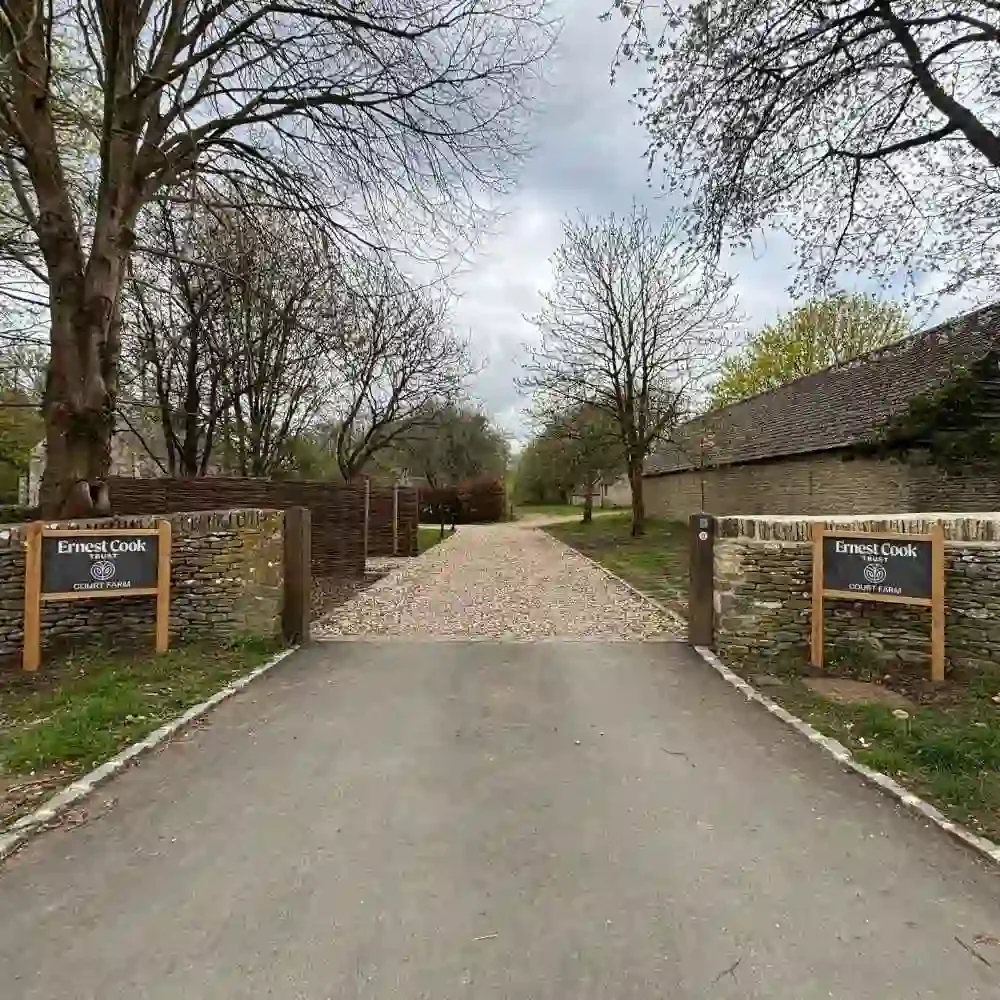 Oak Post & Stone Business Sign - Ernest Cook Trust