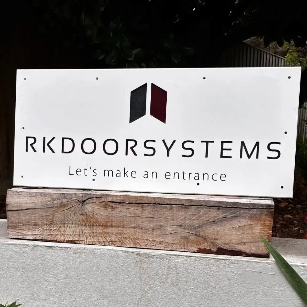 Business Rectangle Engraved Stone Sign - White.webp