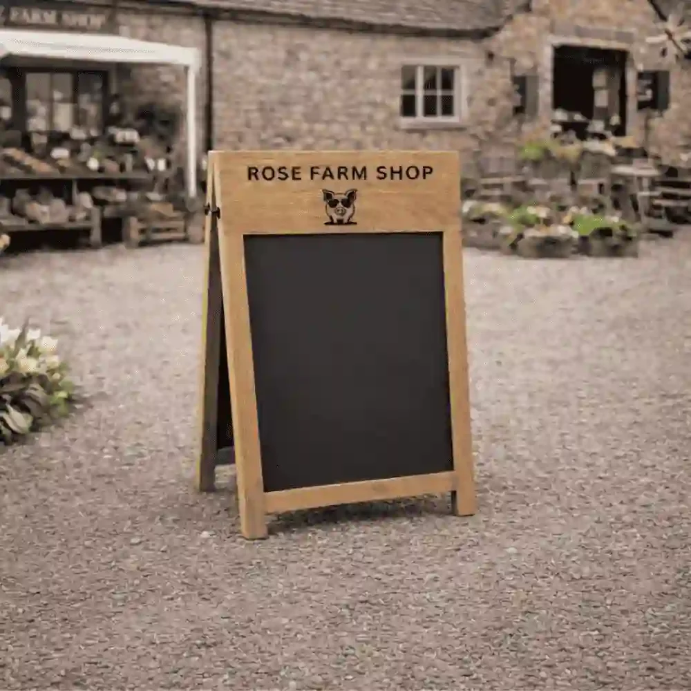 Oak A-Frame Chalkboard Sign