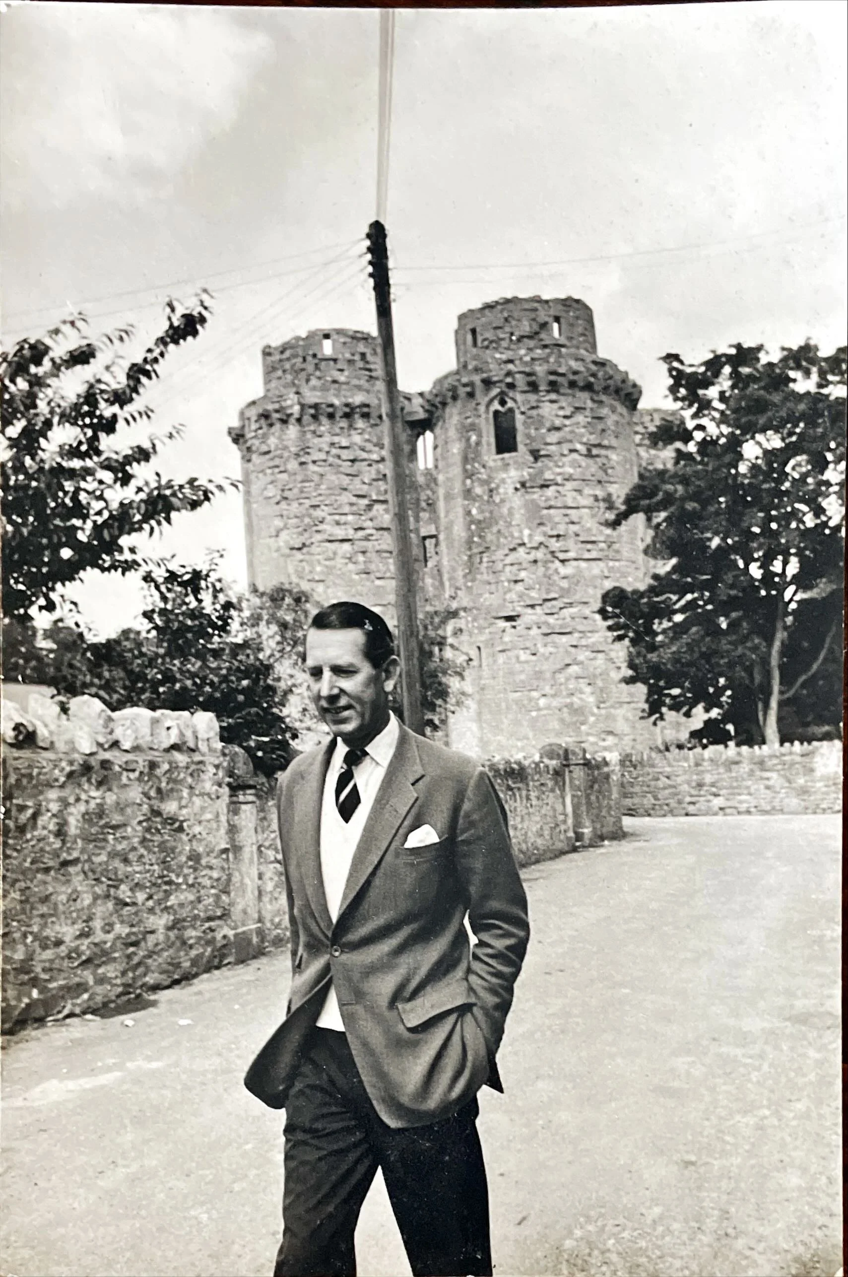 This is a photo of Robbies father Rob Walker, walking past the castle looking very happy after just buying it at an auction of Robert Bailey- Neale’s estate. He was a wealthy local landowner who owned the castle when it was taken in hand by the Commi