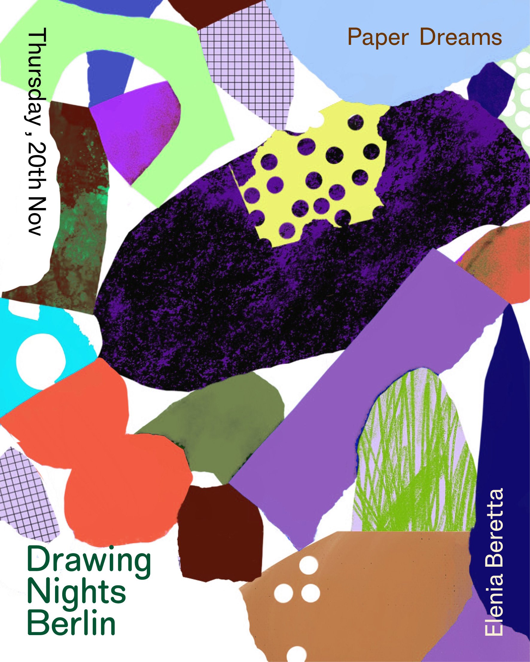 Workshop Berlin  poster, art workshop, drawing nights, illustrator Berlin