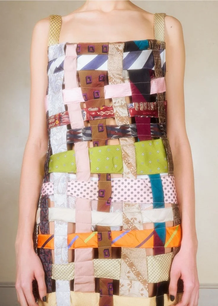 Basketwoven Silk Ties Dress - S.jpeg