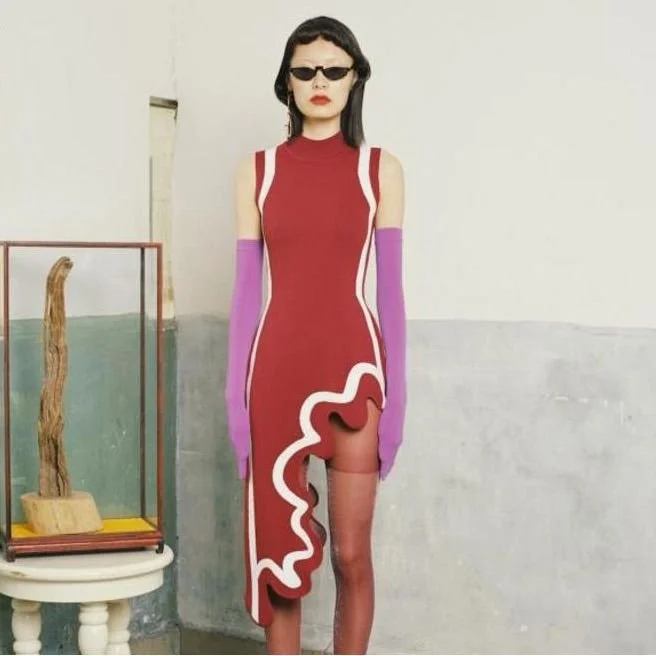 Revolve Dresses _ Nwt Ph5 Iris Maroon Brooklyn Wavy Asymmetric Dress_ Xs _ Color_ Red_White _ Size_ Xs.jpeg
