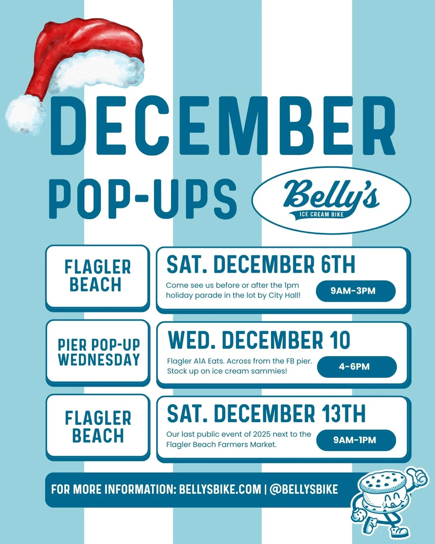 Come see us at one of our final 3 public events of 2025. 🗓 

After December 13th, the Belly&rsquo;s Bike will go into hibernation through the holidays. Aside from spending time with friends and family, the Belly&rsquo;s team will be working on new a