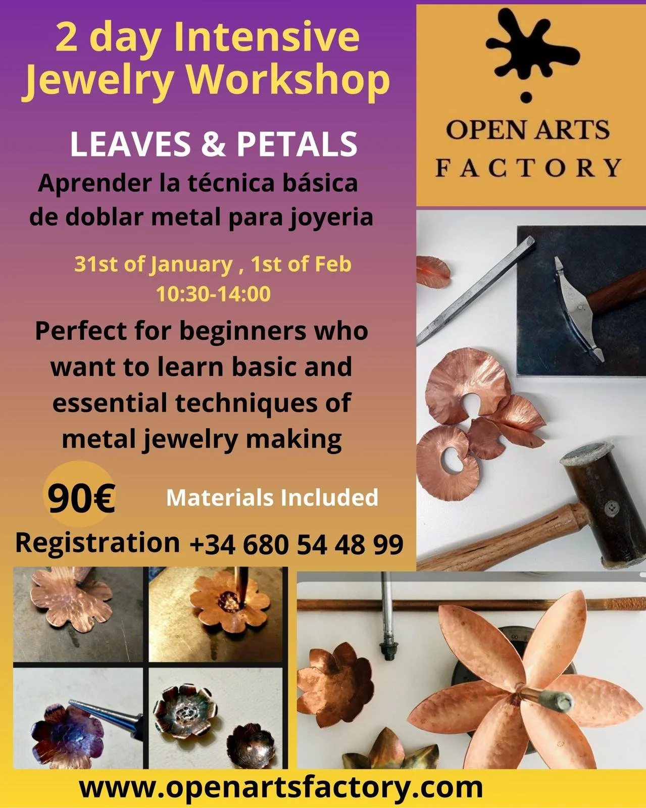 Jewelry Intensive: Organic Metal Forming