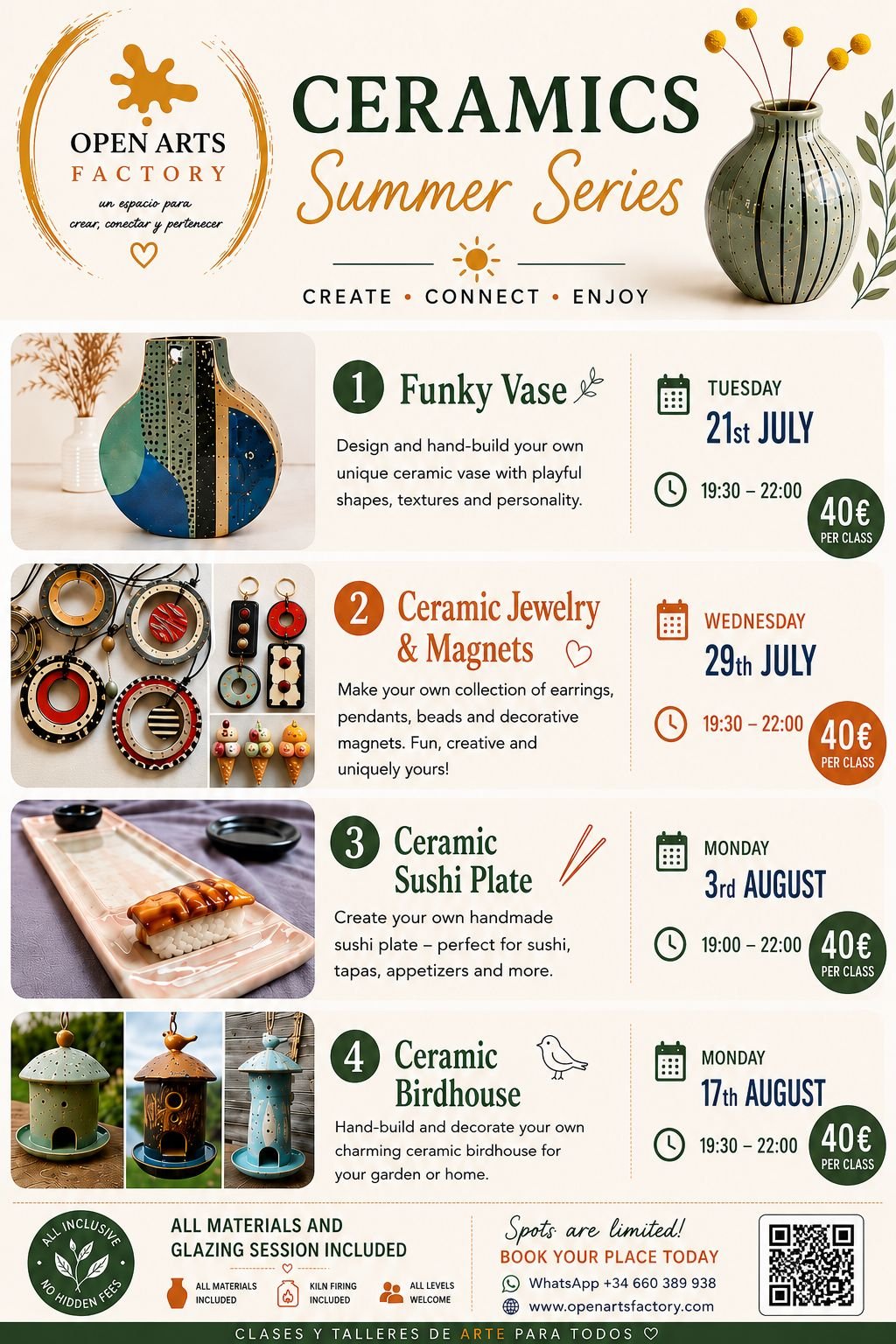 Ceramics Summer Series - Ceramic Sushi Plate