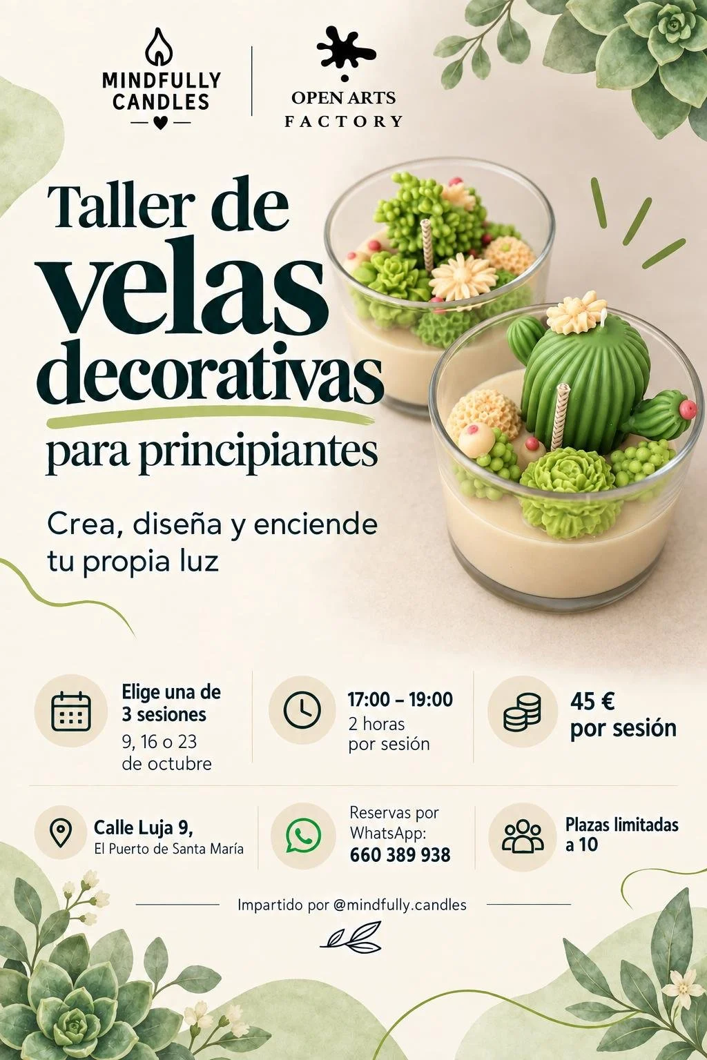🕯 Decorative Candle Workshop for Beginners (deposit only)