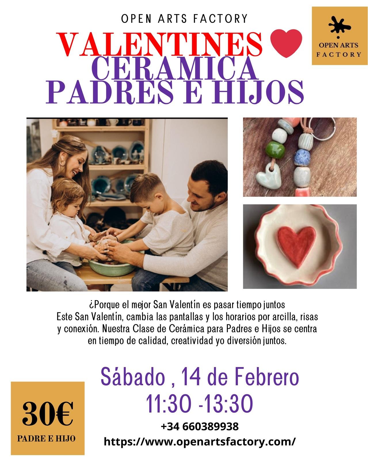 Valentine’s Parent & Child Ceramics Class