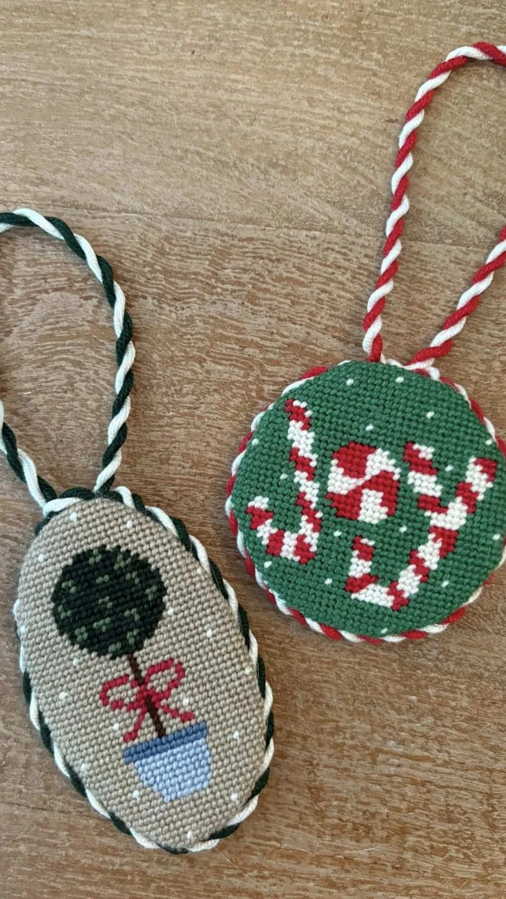 needlepoint ornaments