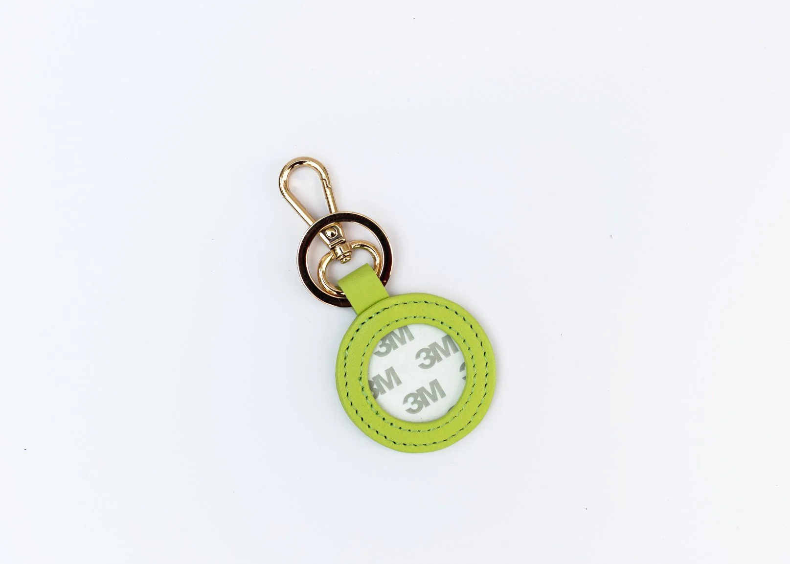 Lime Self-Finishing Leather Key Fob