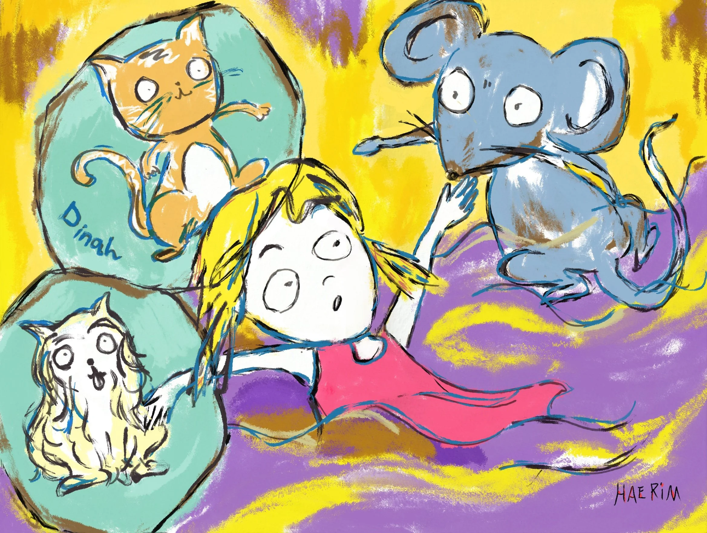 Lewis Carroll's Alice's Adventures in Wonderland Illustration Series - Oú est ma chatte?