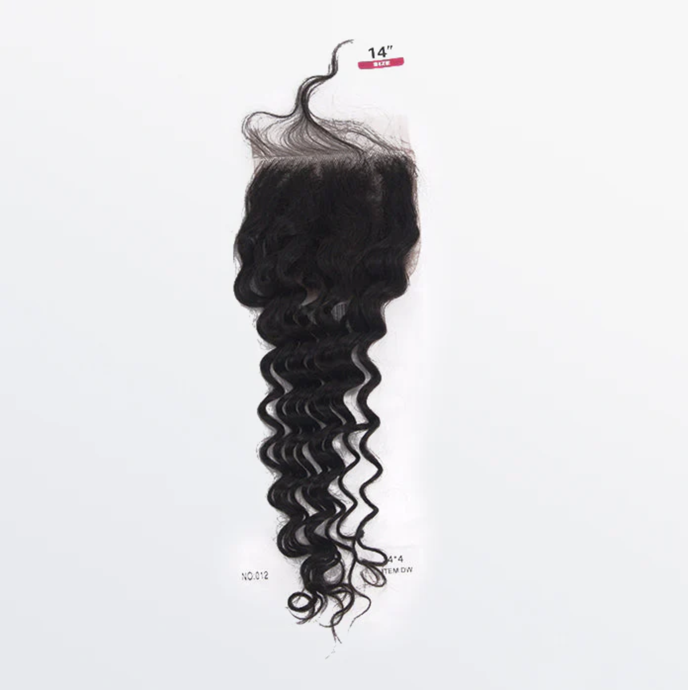 12-20 Inch 4" x 4" Deep Wavy Free Parted Lace Closure #1B Natural Black