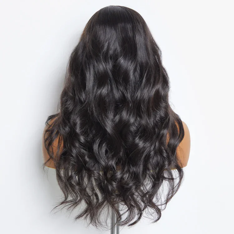5"x5" Body Wavy Wear & Go Glueless #1B Lace Closure - 100% Human Hair