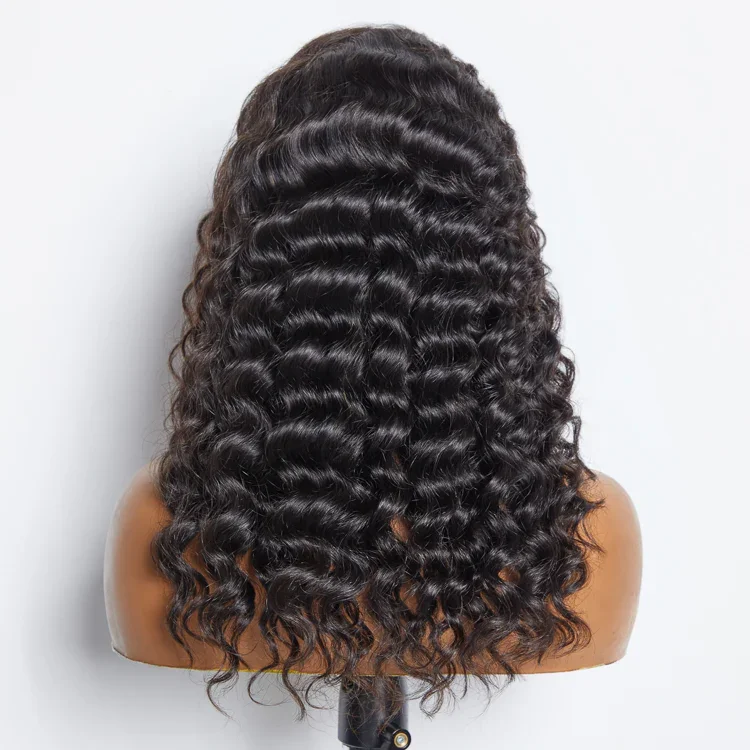 Glueless 3D Cap Pre-bleached Loose Deep 13x4 Transparent Lace Front