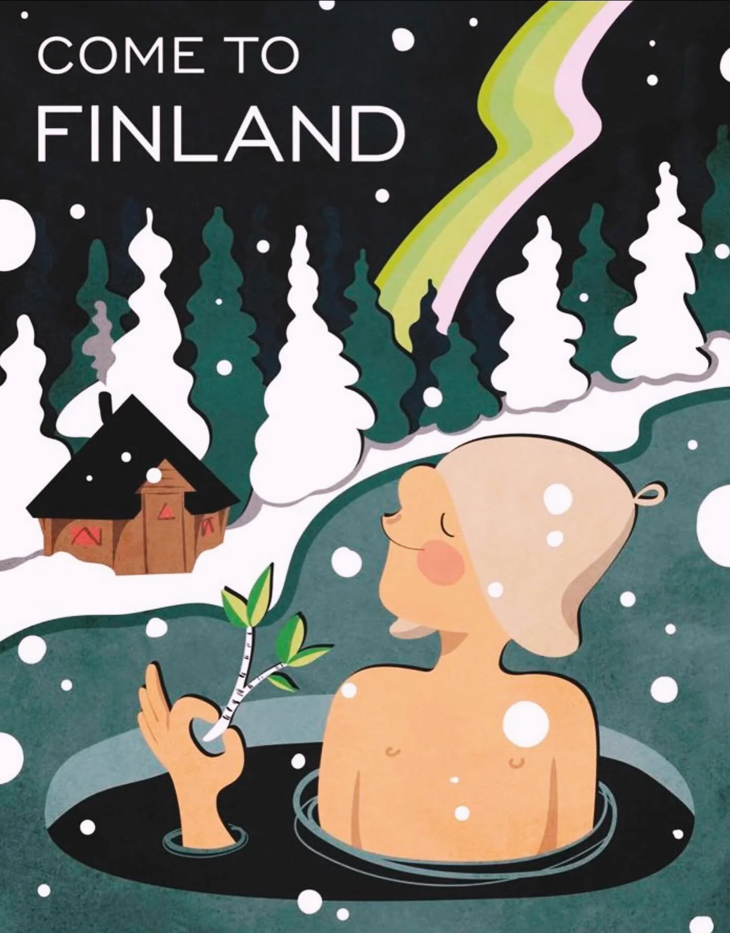 Hot sauna, icy plunge, northern lights overhead. That&rsquo;s me&mdash;taking it all in like a true Finn (I wish!).

The Finnish way of life is all about balance: hot + cold, grit + ease, simple living + wild landscapes. They even have a word for it: