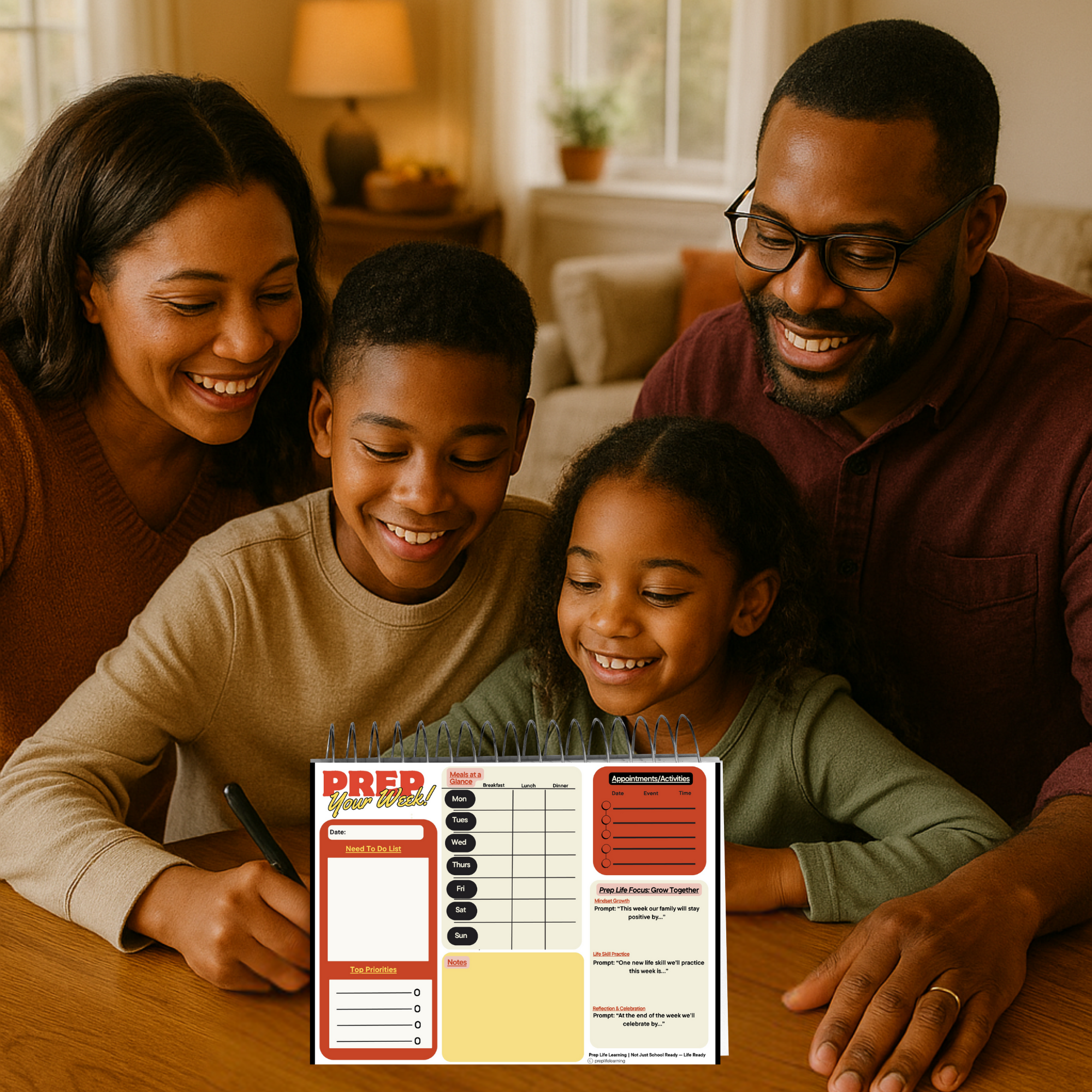 Prep Your Week: Family Planner Page