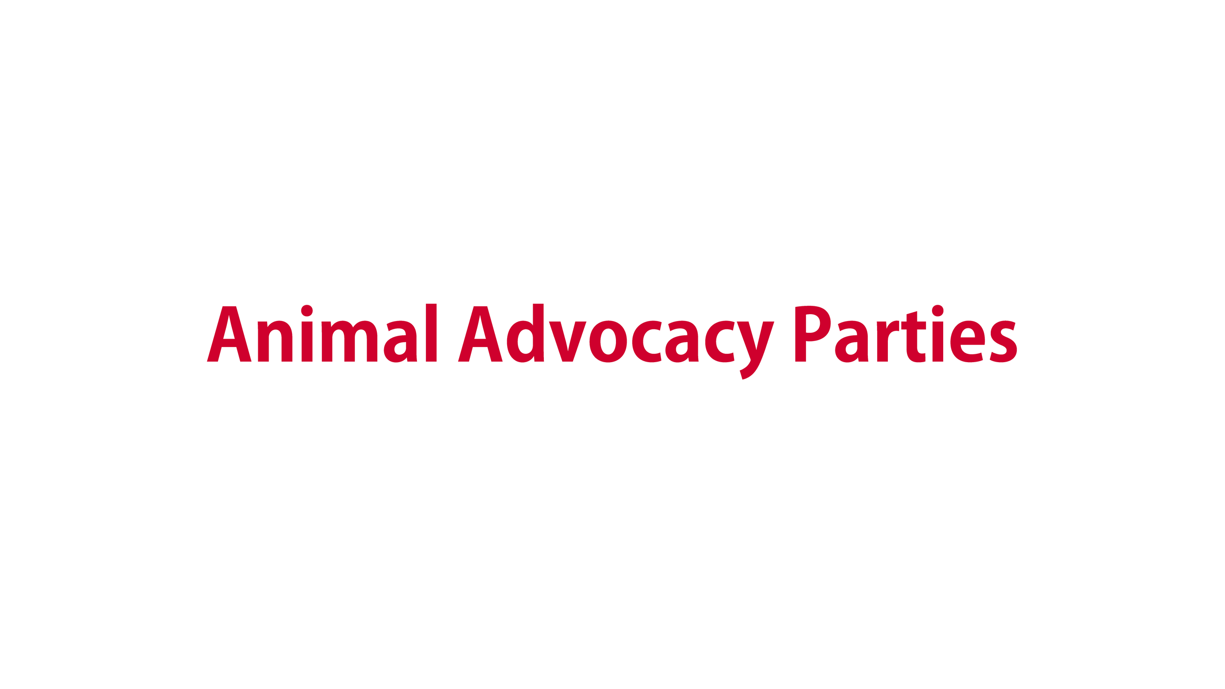 Animal Advocacy Parties