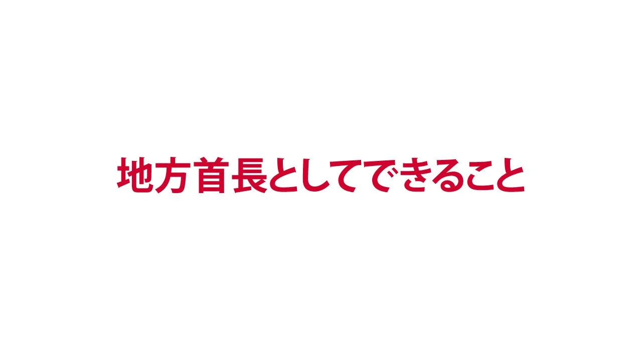 地方首長としてできること