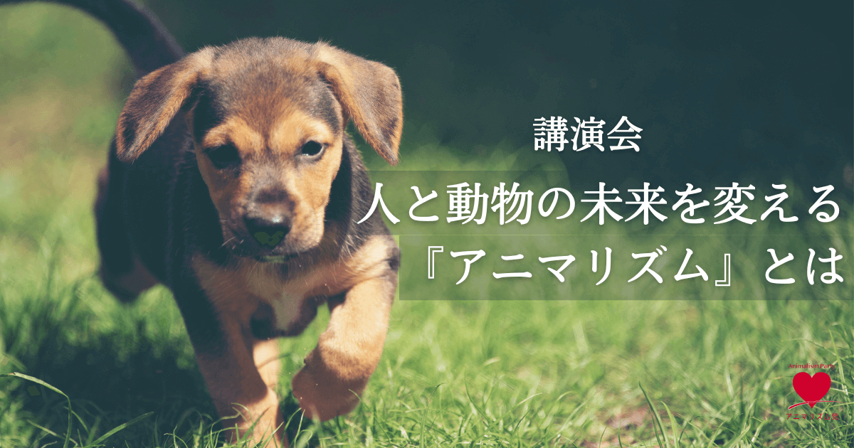 【告知】2022.08.15 講演会：人と動物の未来を変える 『アニマリズム』とは