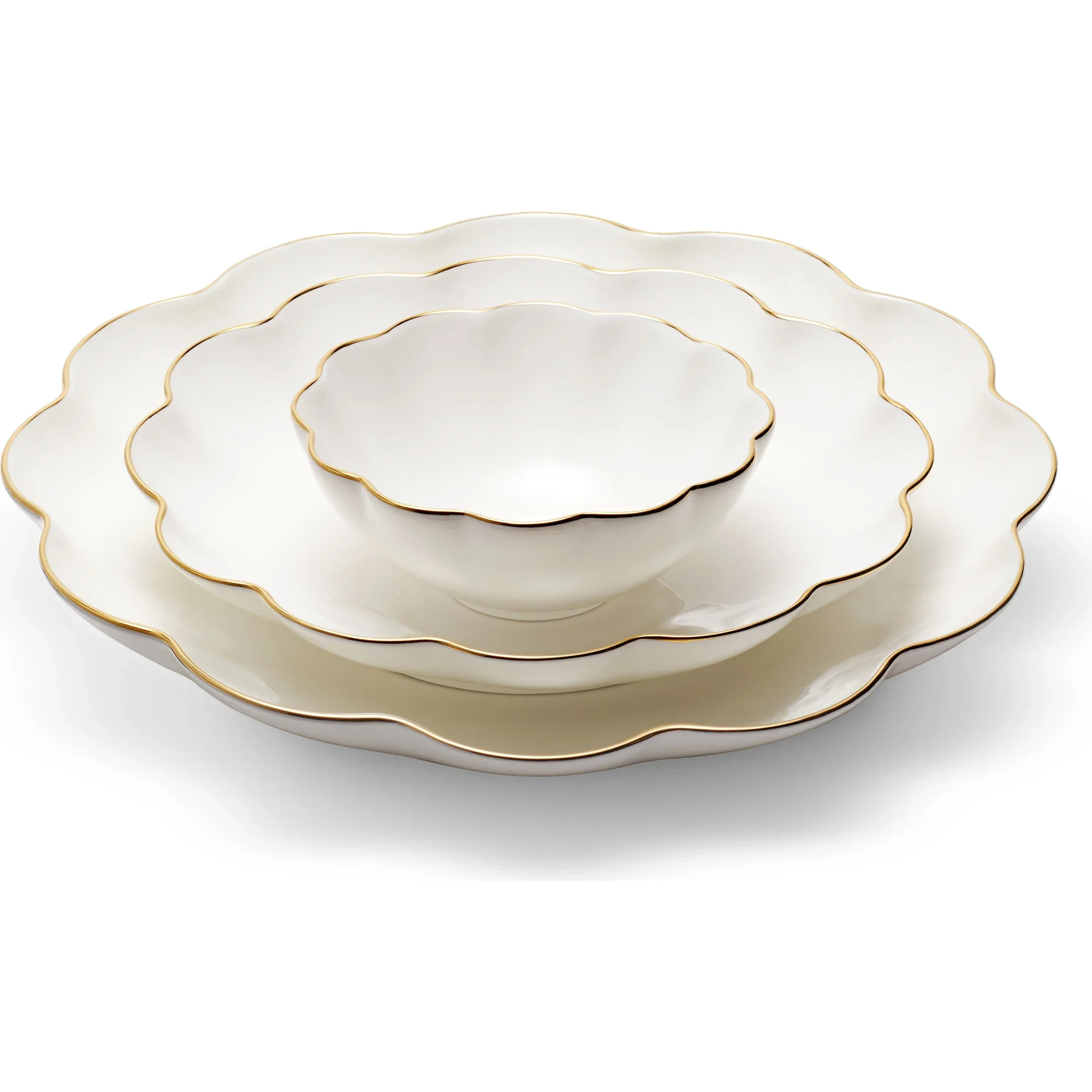Scalloped Nesting Serving Dishes