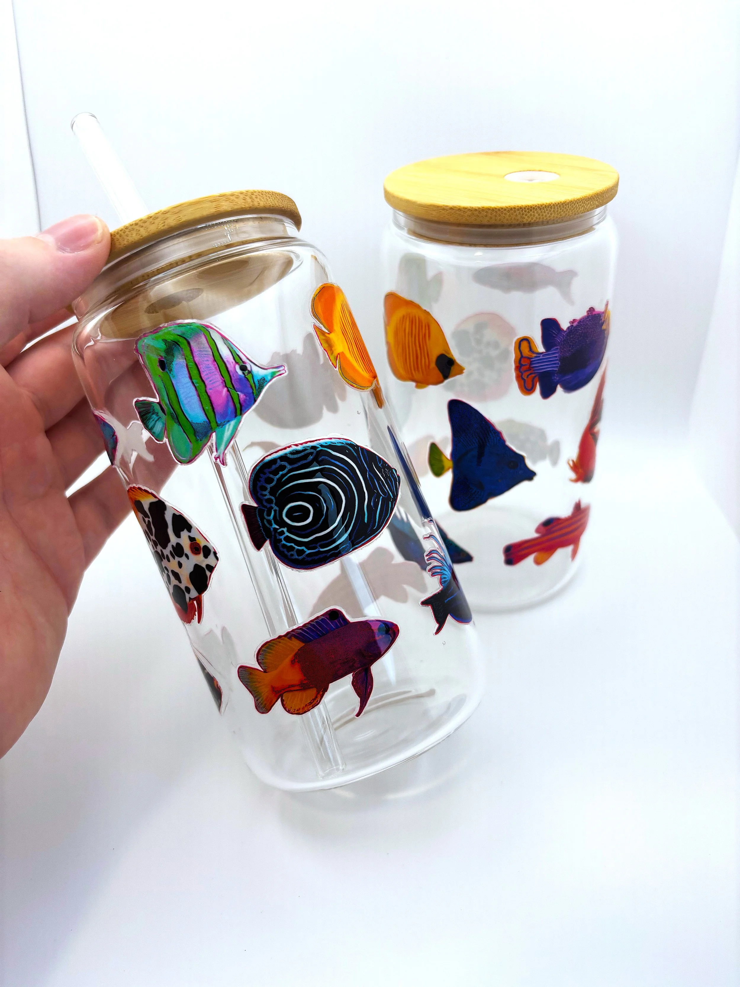 Fish Glass Tumbler 16oz