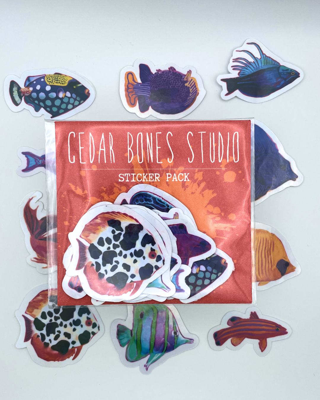 The Fish Tank: 12-Piece Vinyl Sticker Pack
