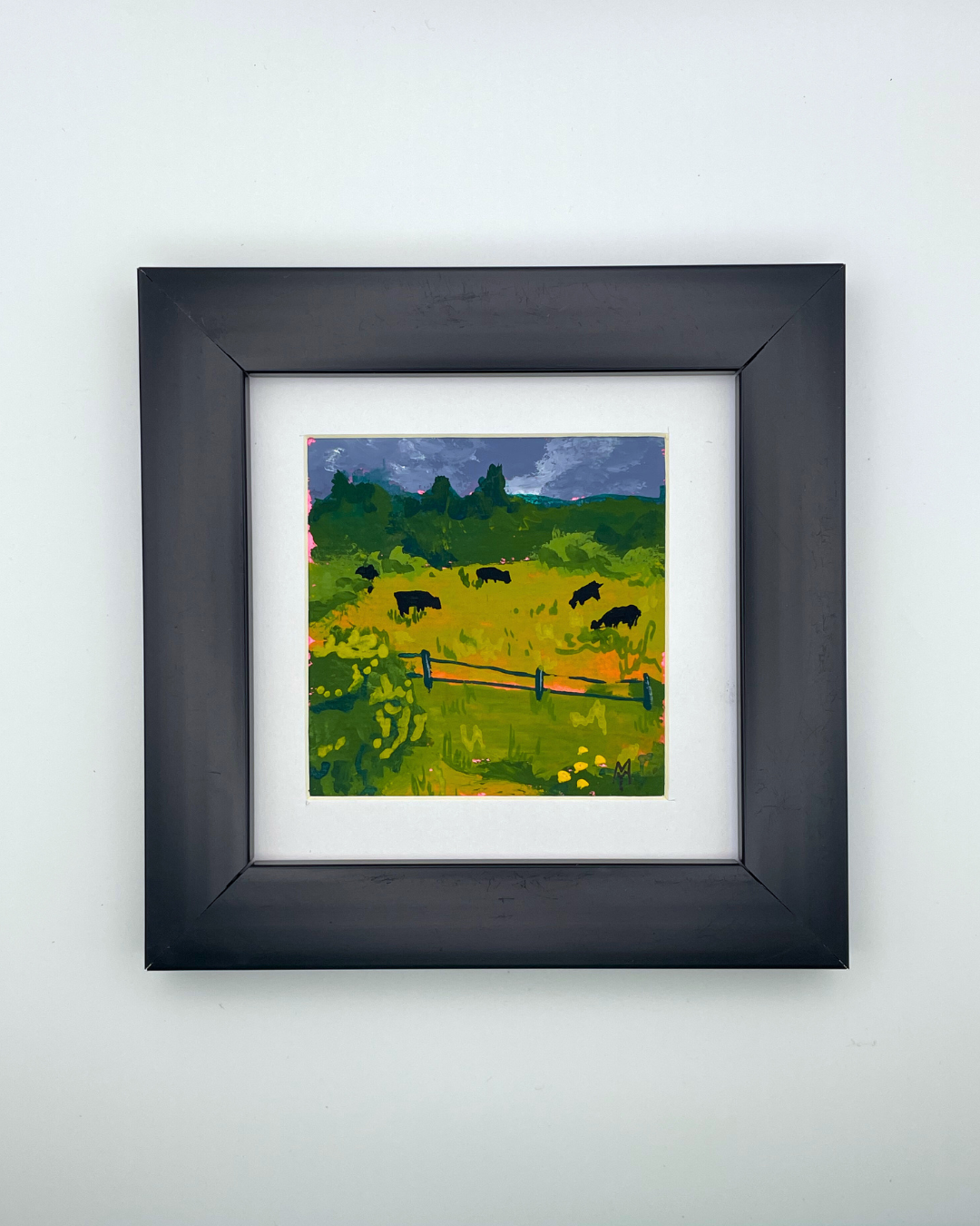 Cows in a Field - Mini Original Painting