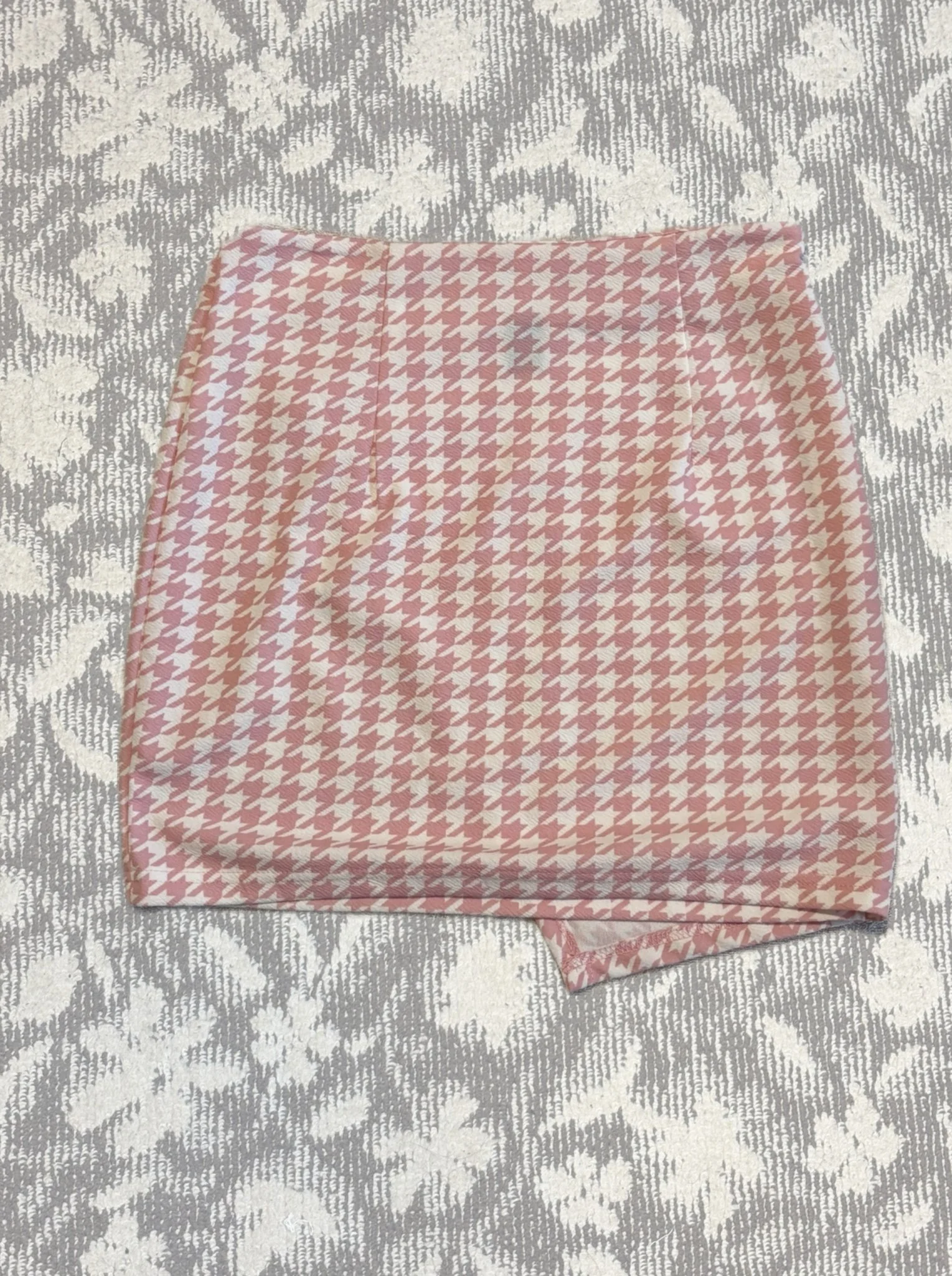 ハウンドトゥースチェックスカート(ピンク)