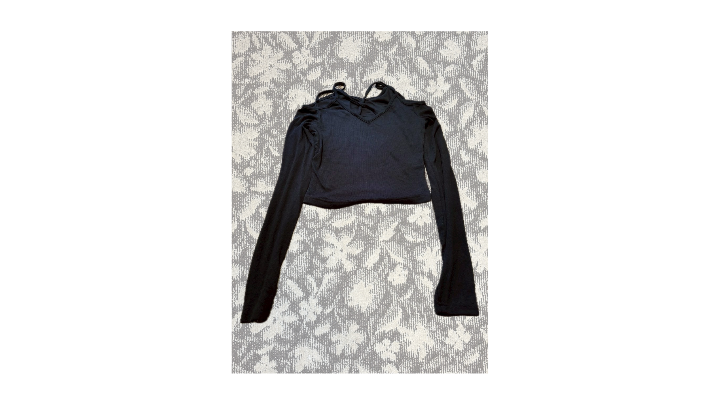 ロングスリーブカットソー(ブラック)