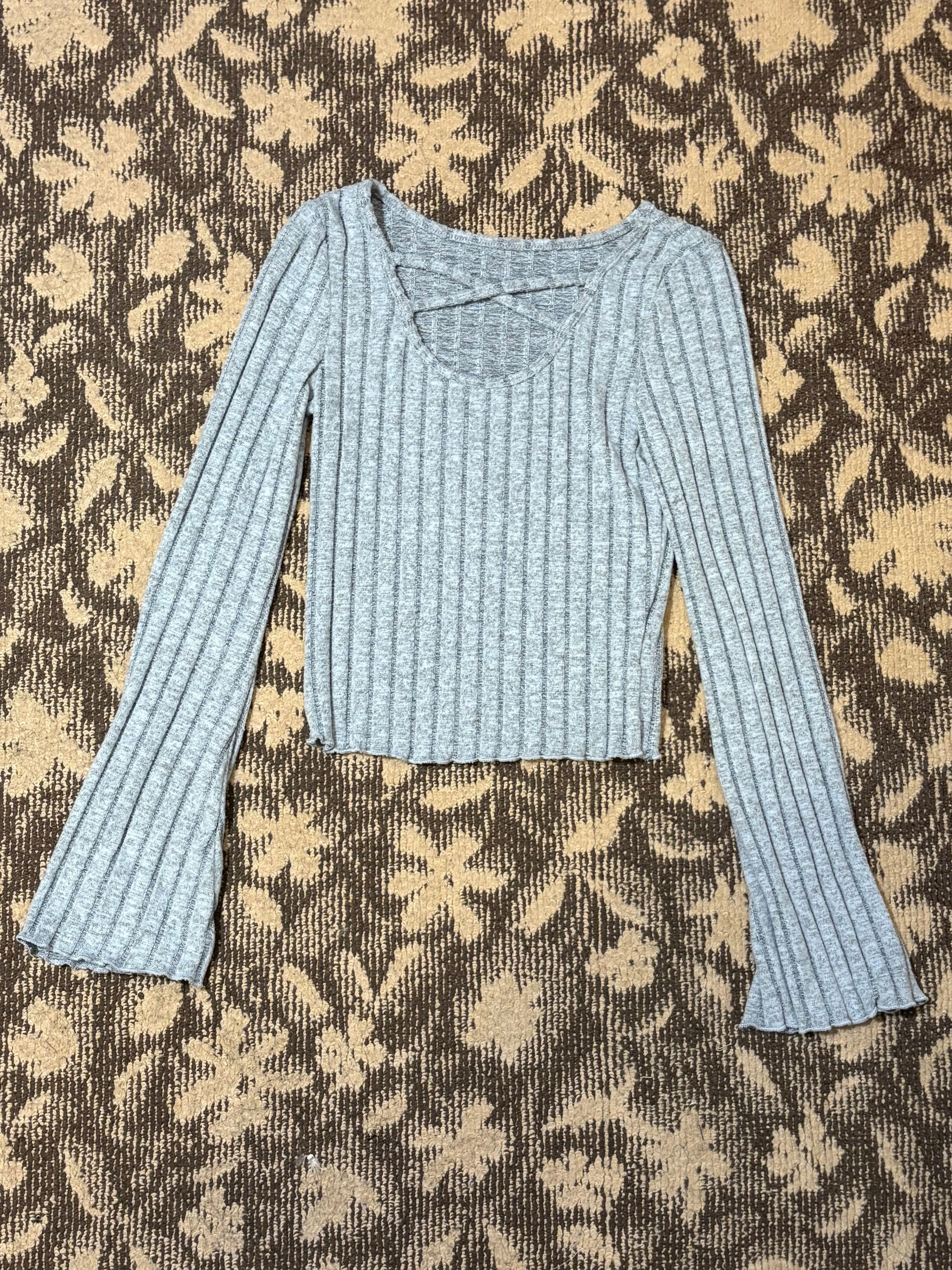 リブニット（グレー）