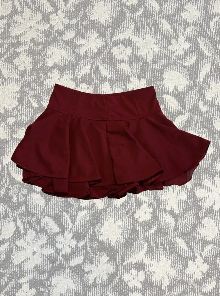 フレアスカート（ワインレッド）