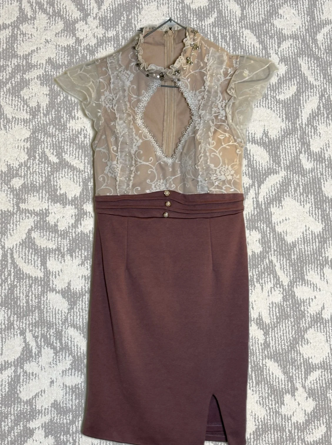 ローズ刺繍キャバドレス