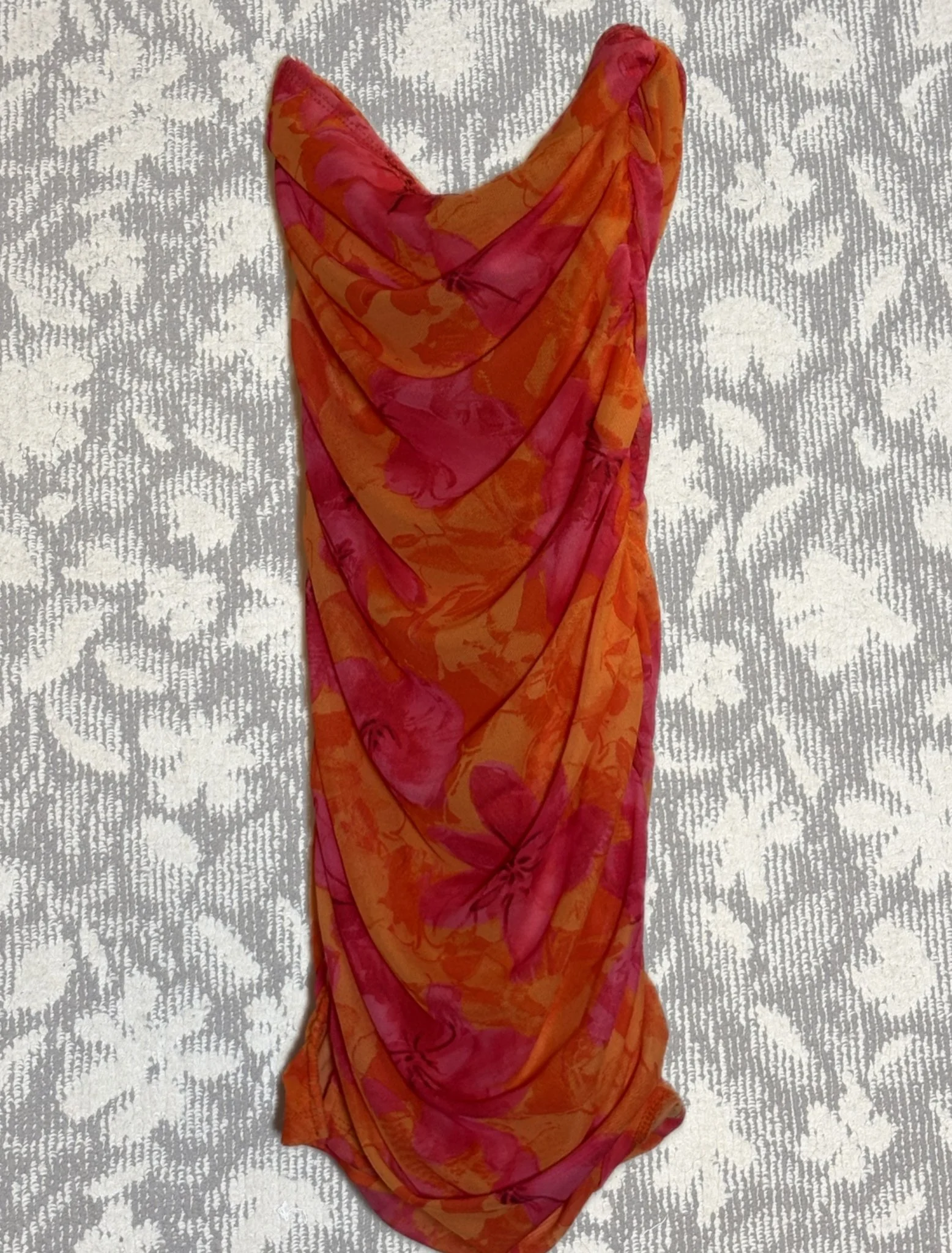 マーブルドレープドレスワンピース