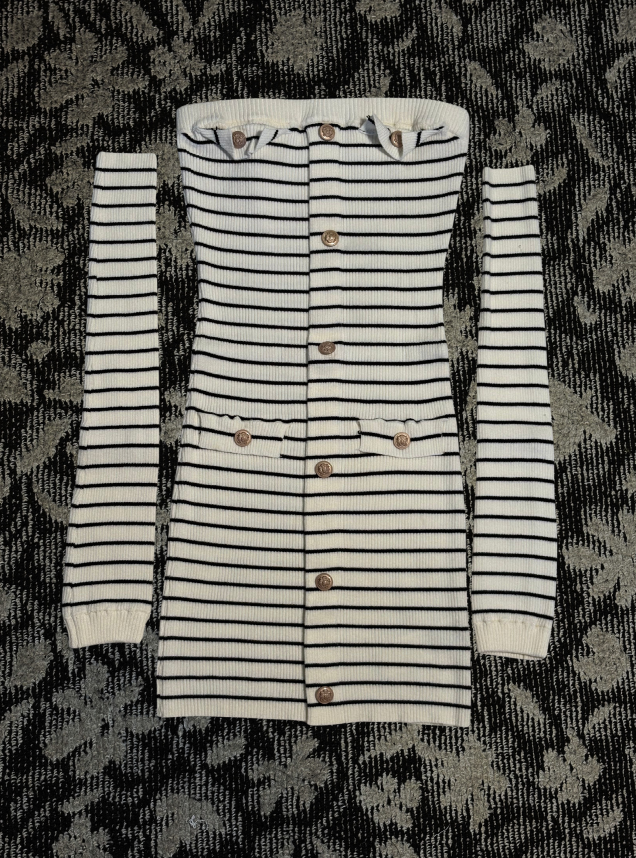 ノースリーブニットワンピース（ボーダー）