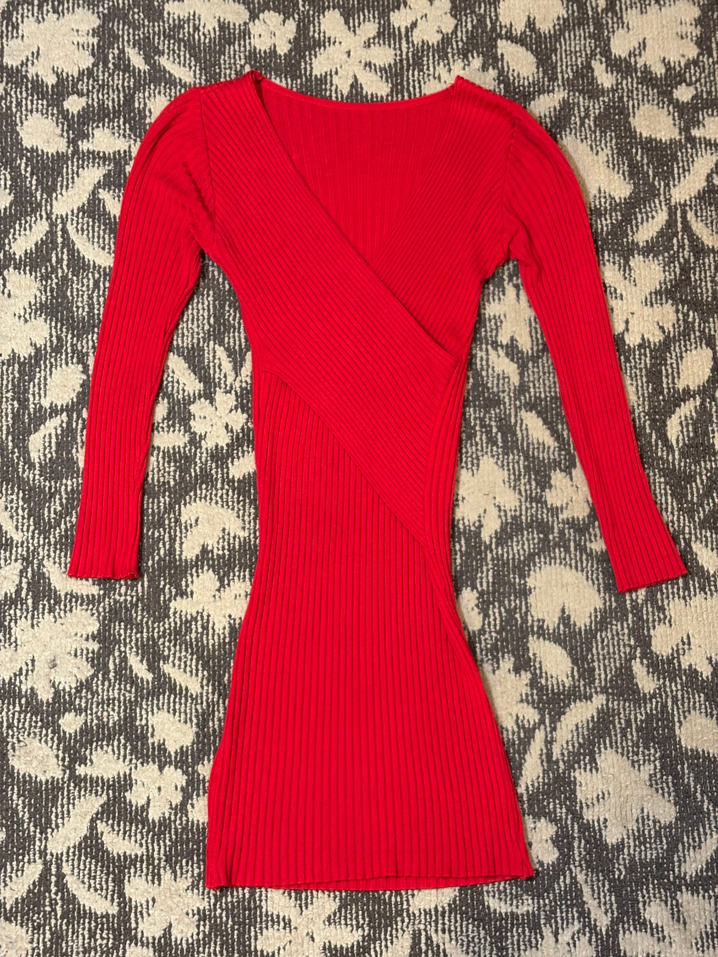 ニットワンピース（レッド）