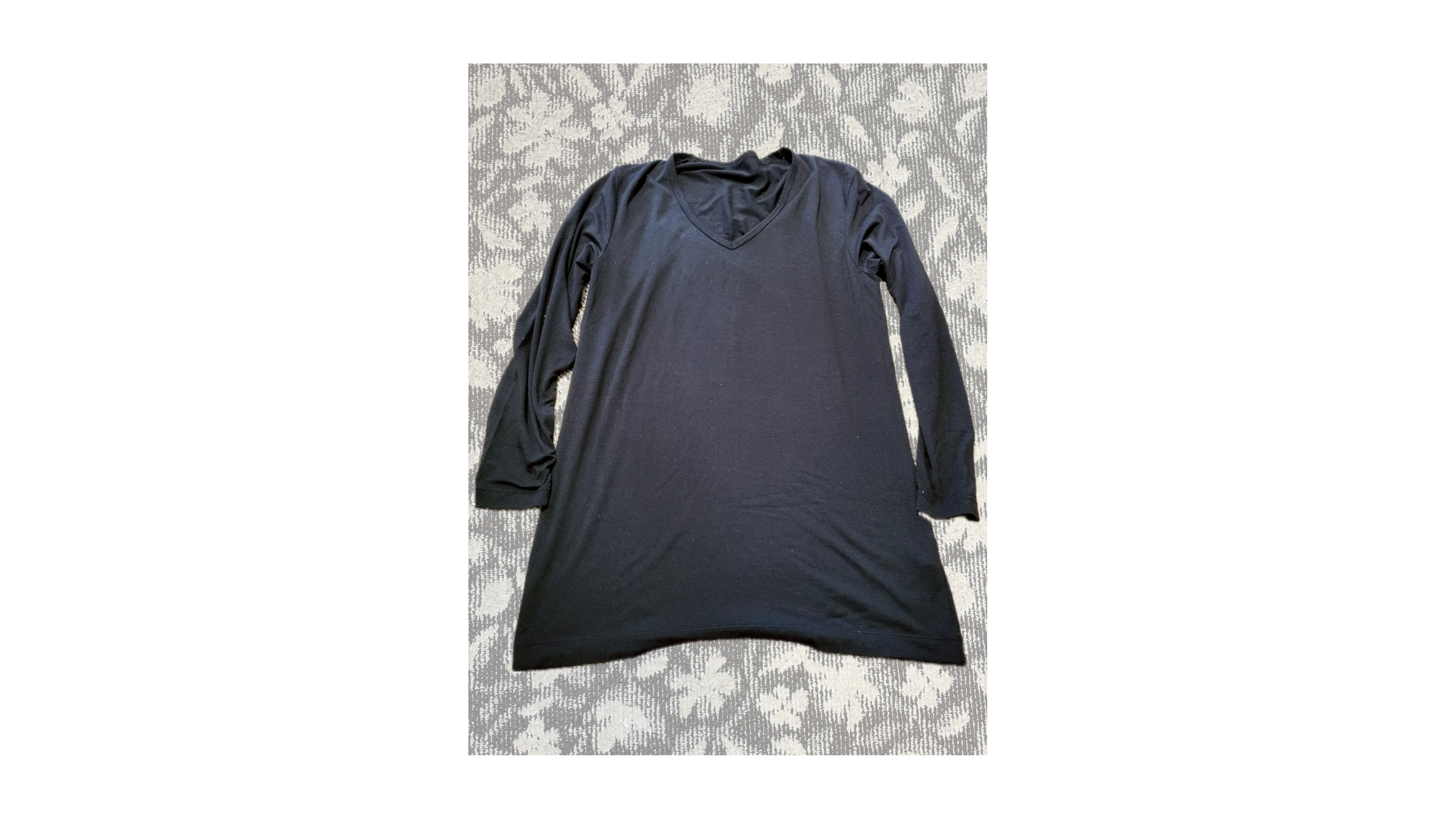 ロングスリーブカットソー(ブラック)