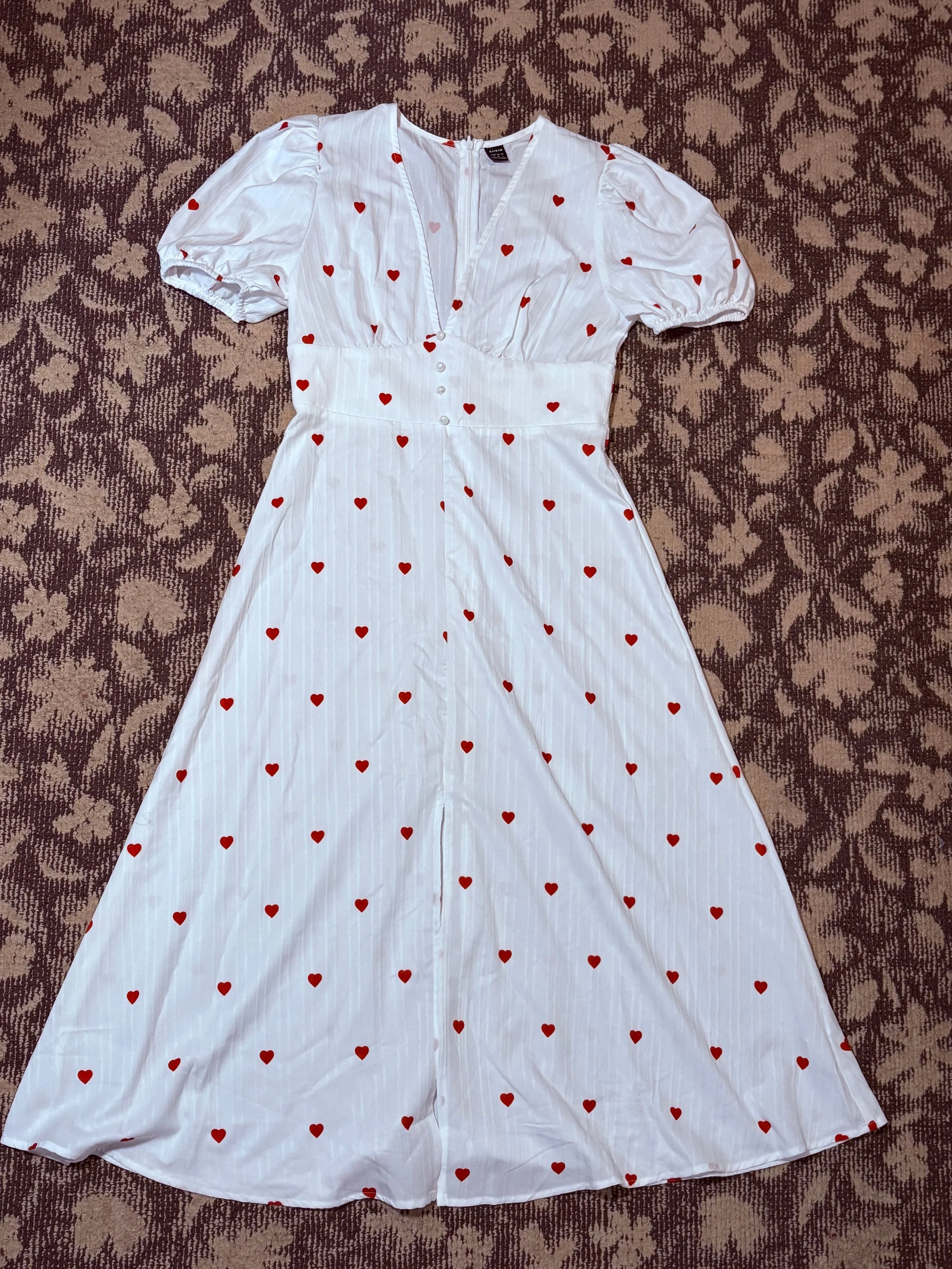 ハートプリントロングワンピース