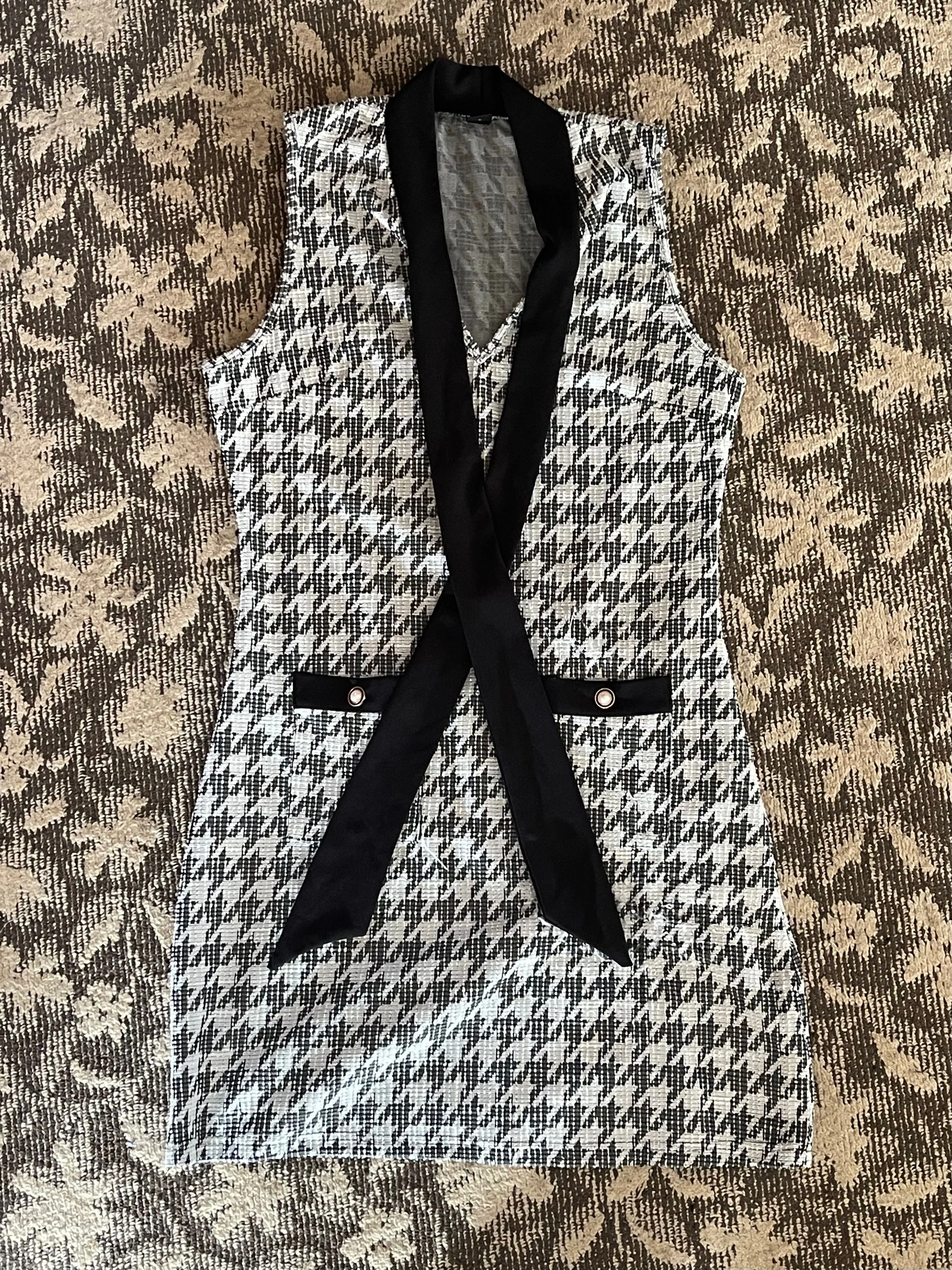 ヴィンテージチェック柄 ノースリーブワンピース