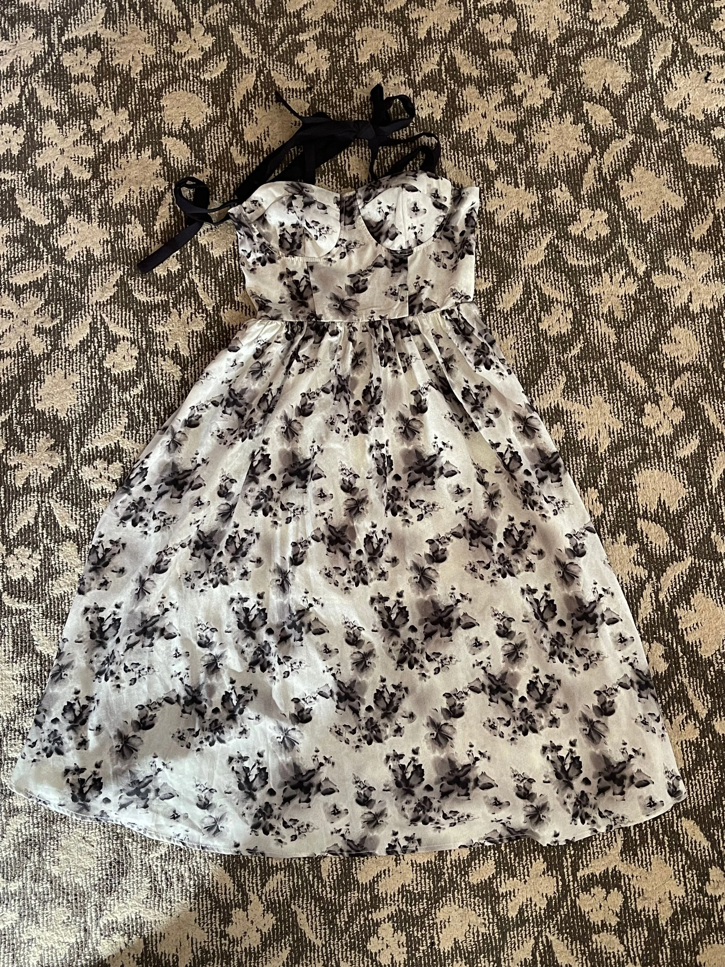 花柄  ロングワンピース