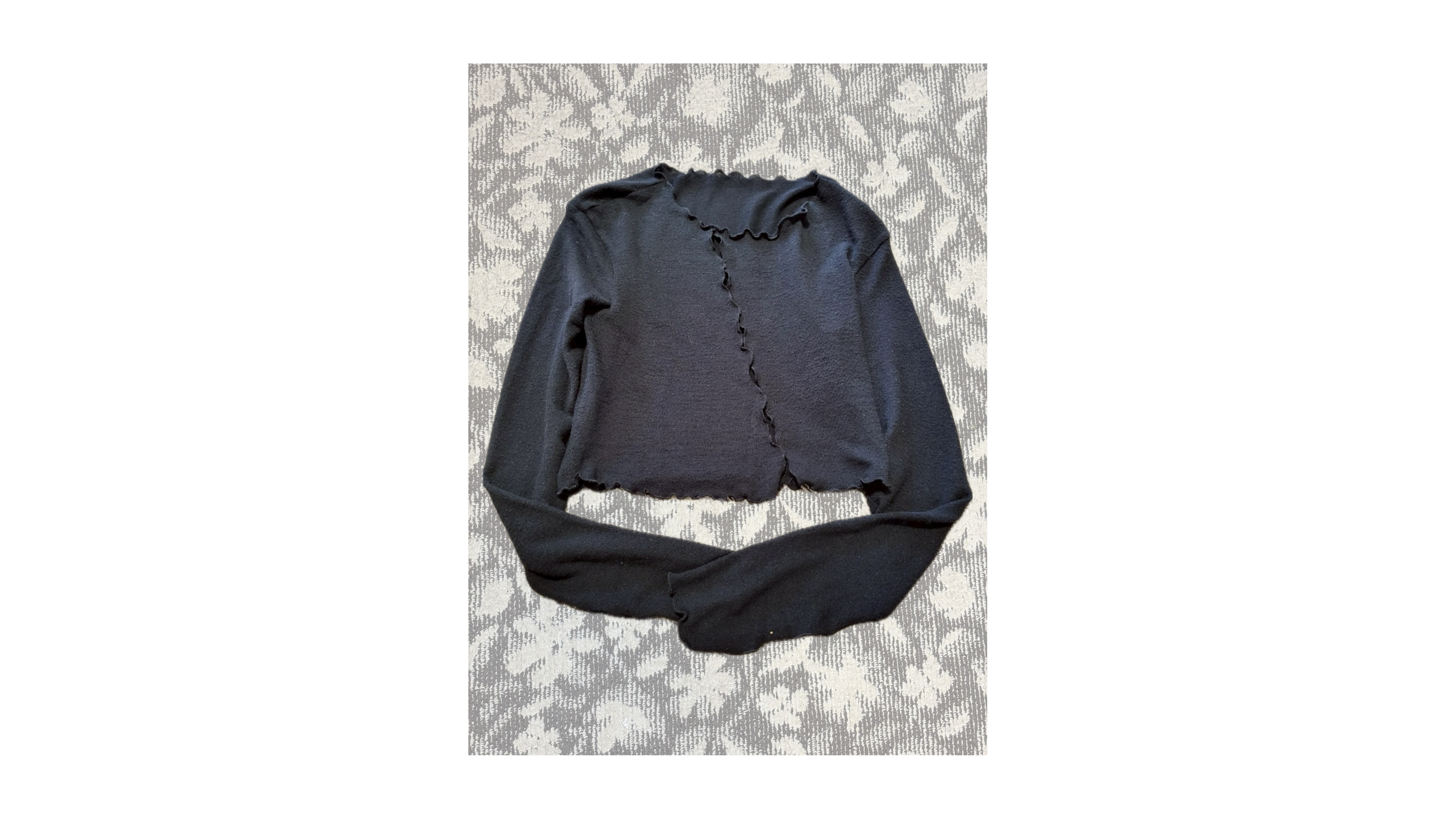 ニットカットソー(ブラック)